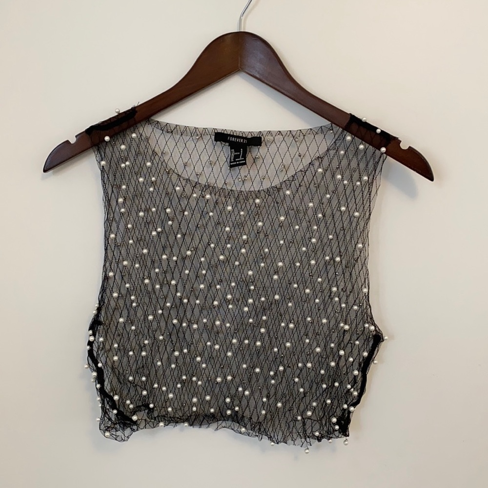 See through crop top